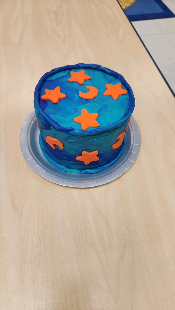 A Playdoh cake constructed by Daisy Bates students pretending to be chefs on AVID ROCK YOUR SCHOOL DAY