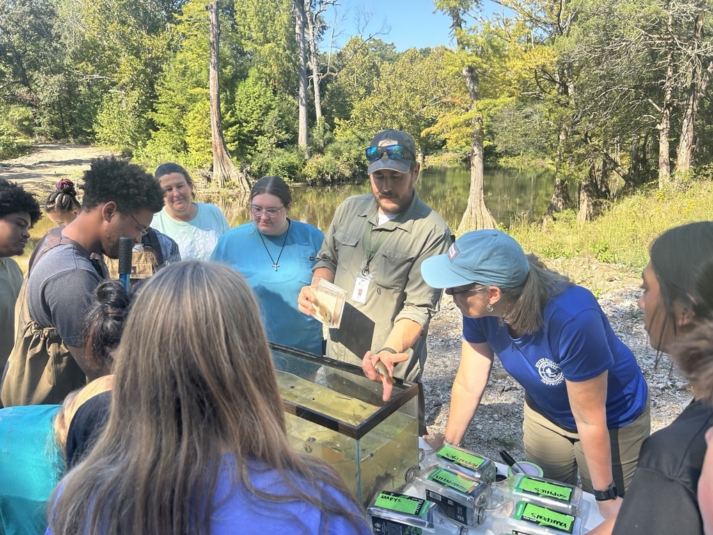 Students from Maumelle and Robinson High Schools' AP Environmental Science classes got hands-on with science at Lake Maumelle