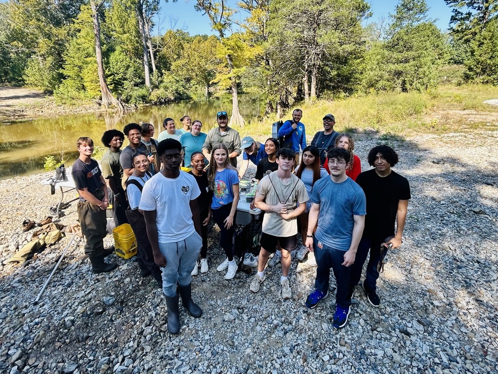 Students from Maumelle and Robinson High Schools' AP Environmental Science classes got hands-on with science at Lake Maumelle