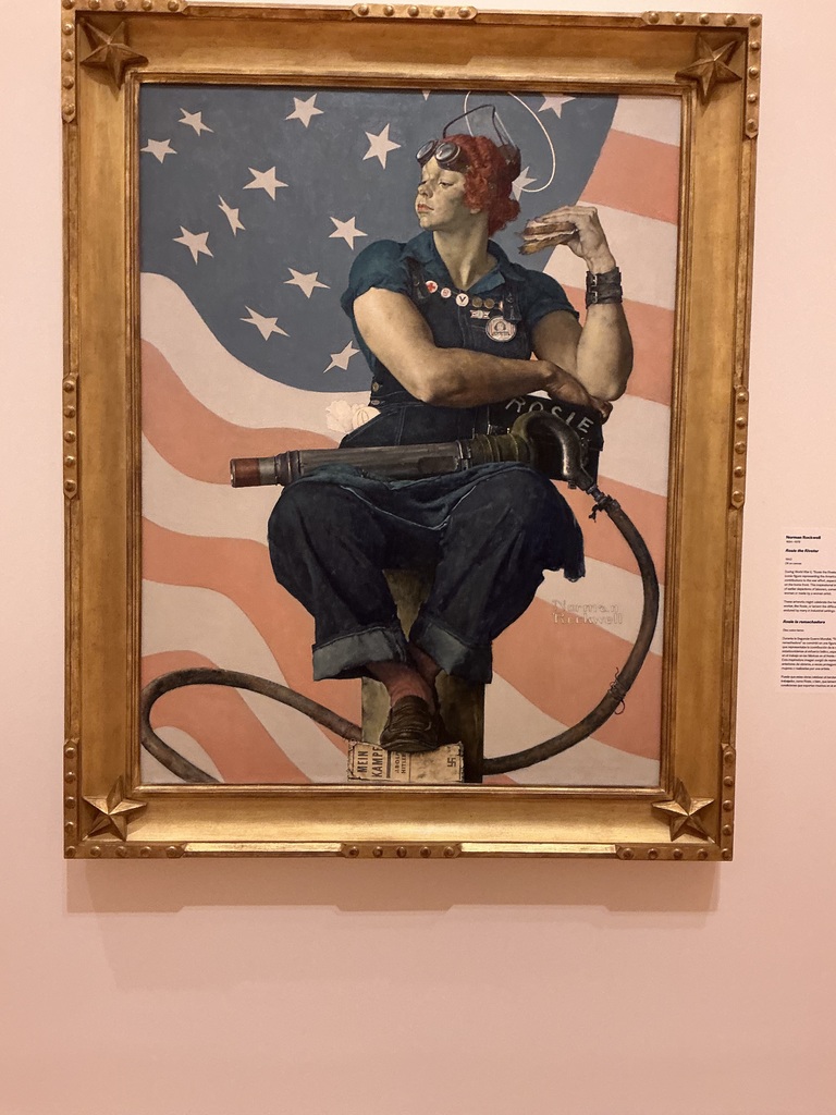 An original Rosie the Riveter painting.