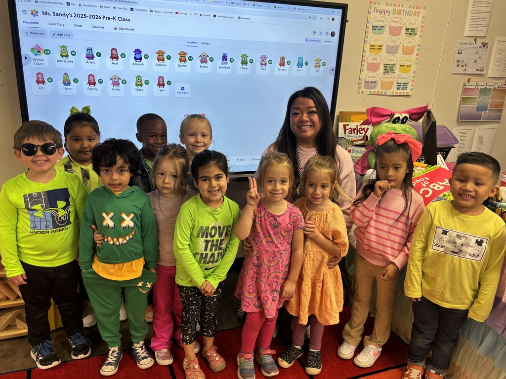 Pre-Kindergarteners in neon to show our future is brighter without drugs
