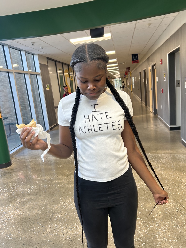 Student with message on her tshirt