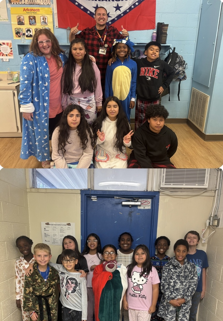 Fifth Graders in pajamas to show that we are chasing our dreams and staying drug free