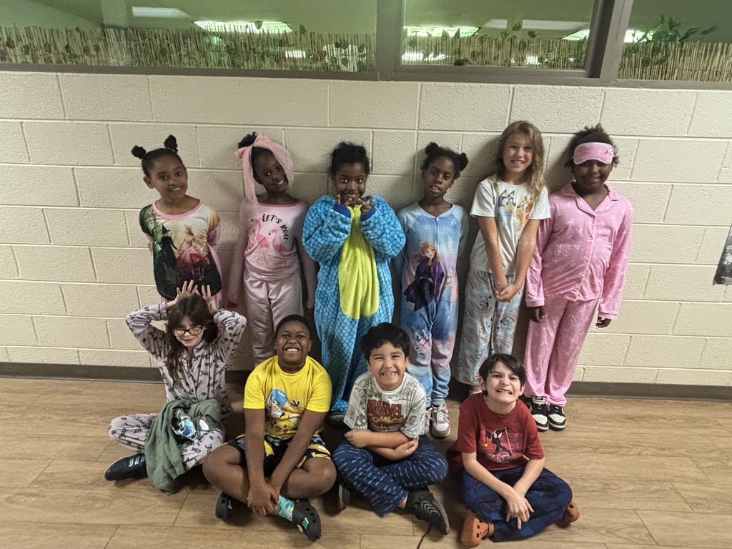 Third Graders in pajamas to show that we are chasing our dreams and staying drug free