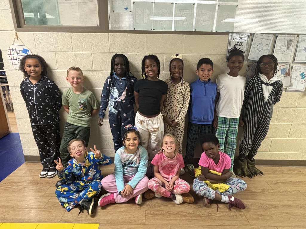 Third Graders in pajamas to show that we are chasing our dreams and staying drug free