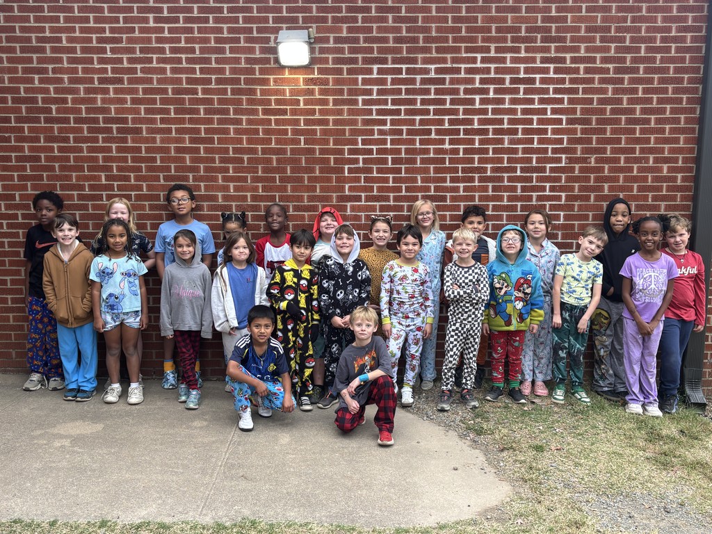 Second Graders in pajamas to show that we are chasing our dreams and staying drug free
