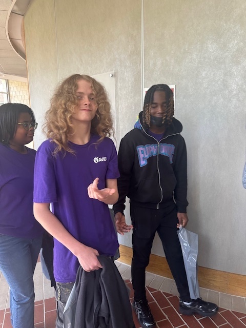 Students on college visit