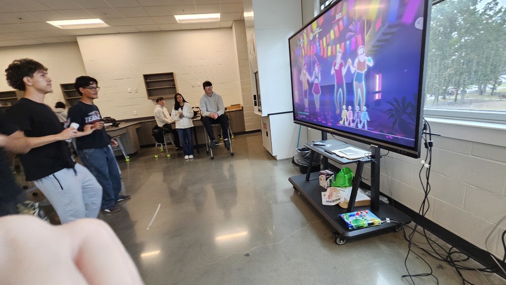 Students playing the Wii