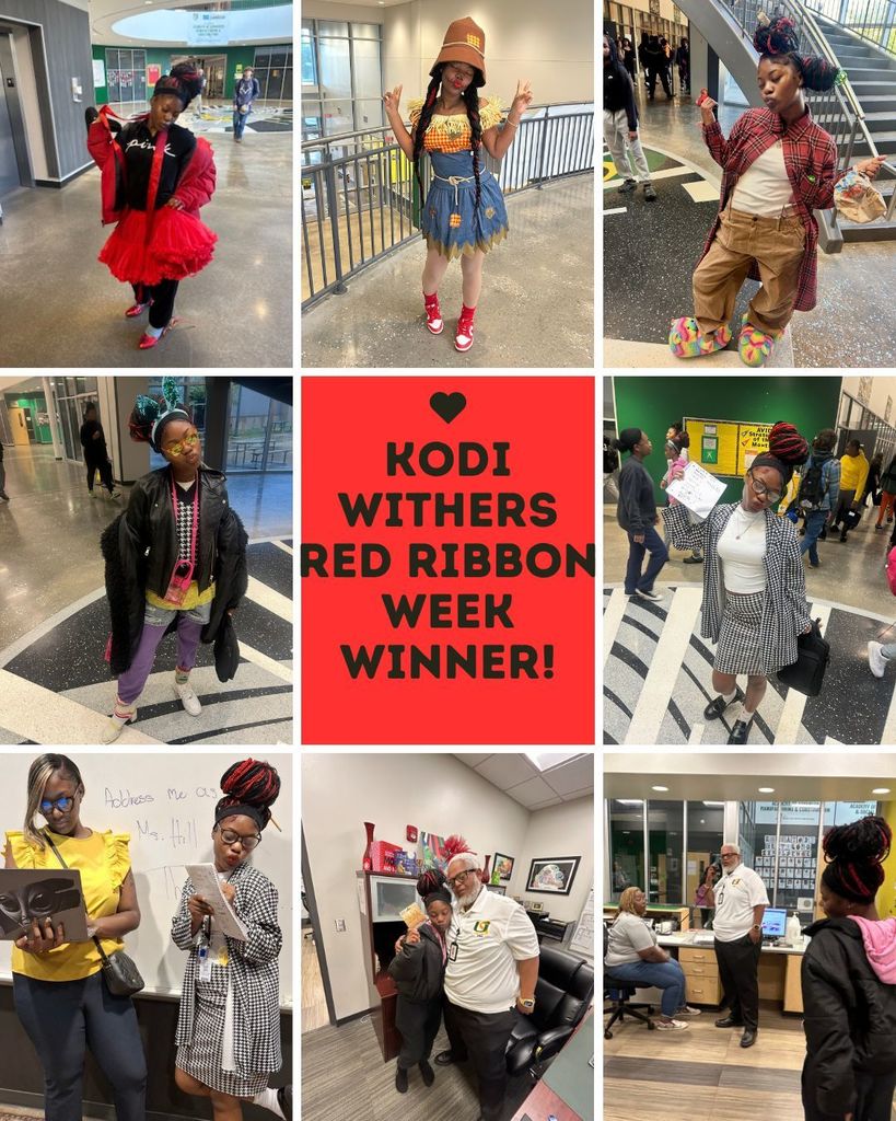 Photo montage of student in dress up days