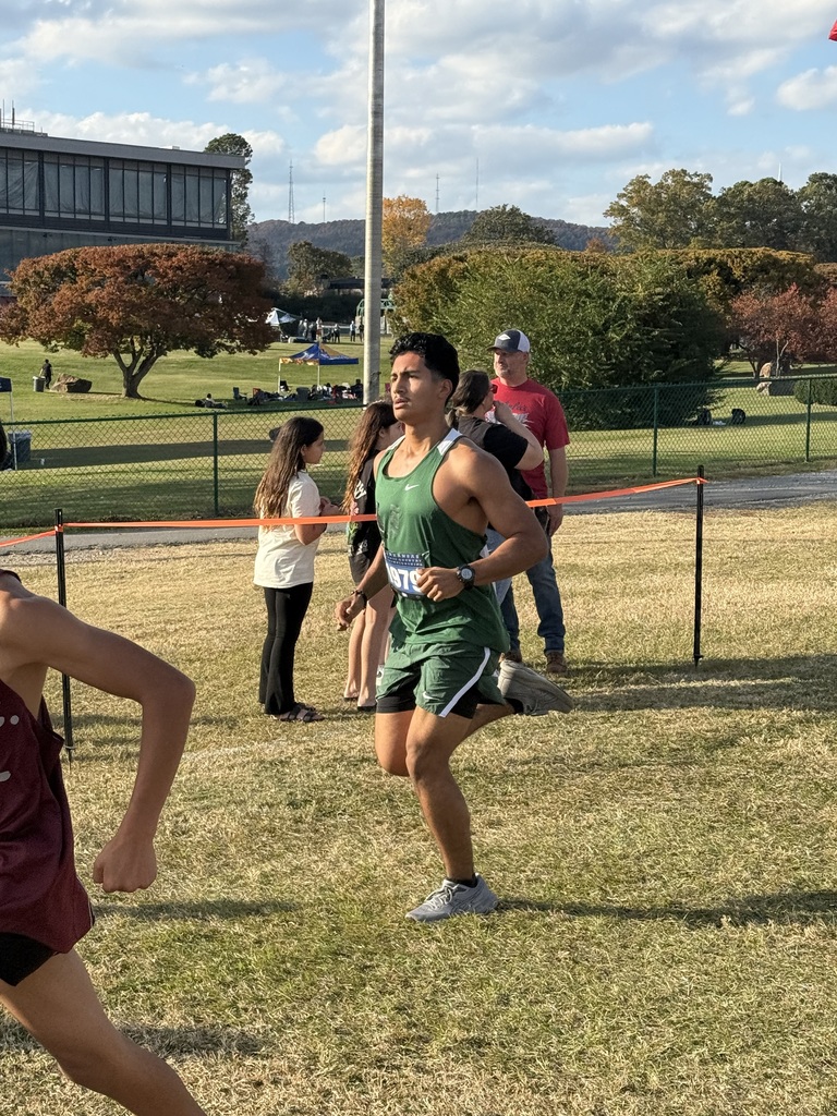 Student running in field