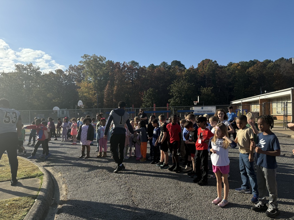 football team high giving the students