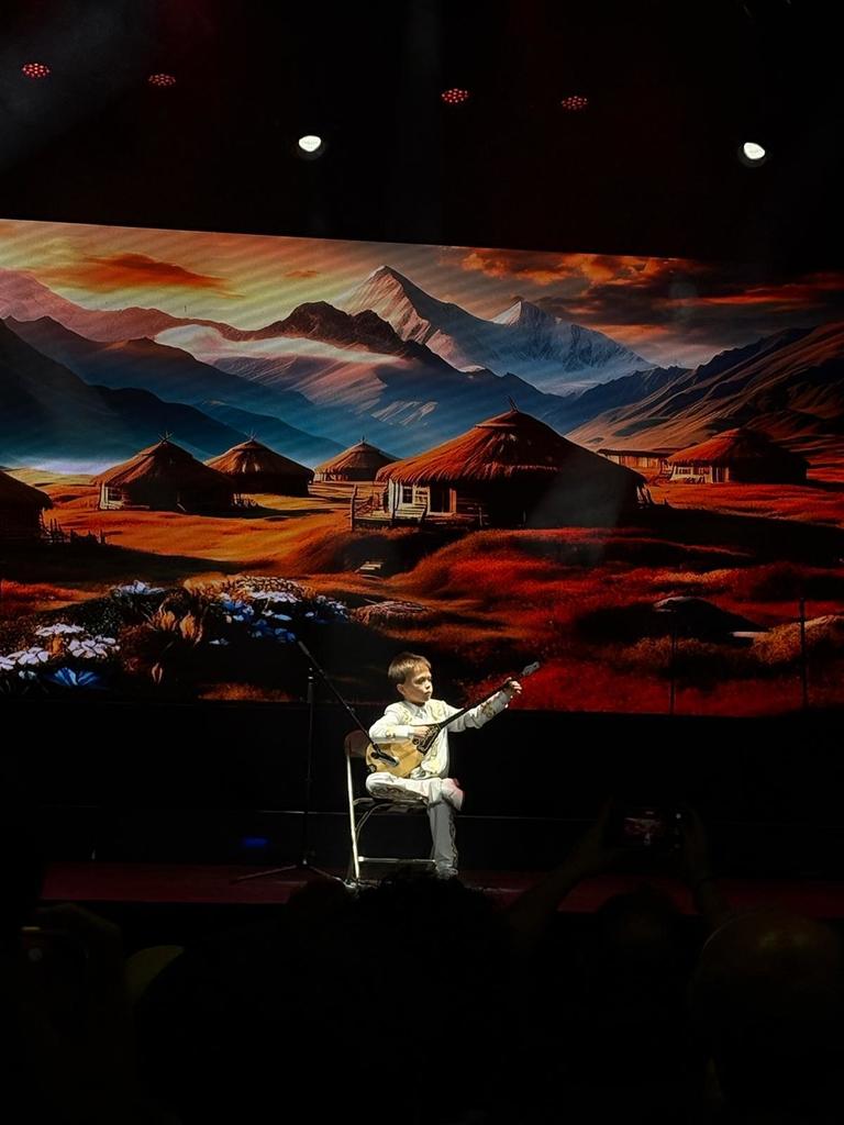 Namik on Stage with the Dombra