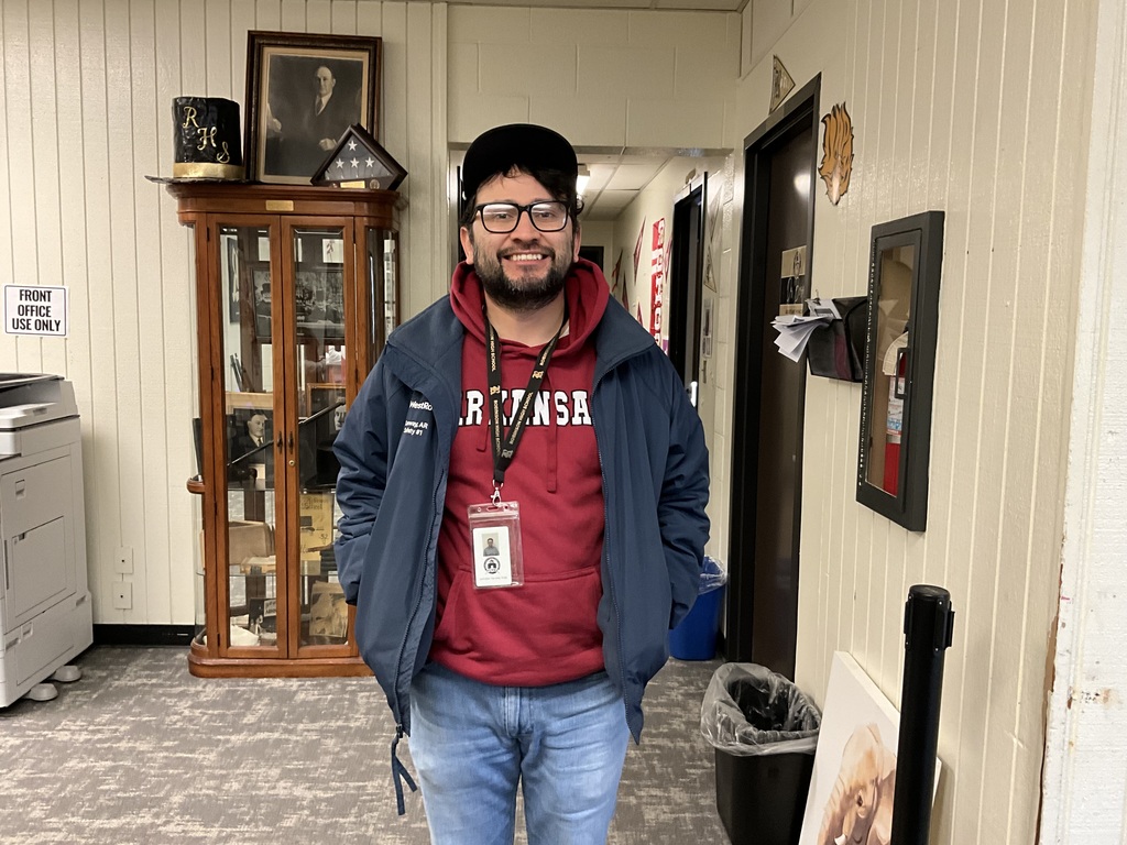 Mr Nevarez in his Arkansas gear! 