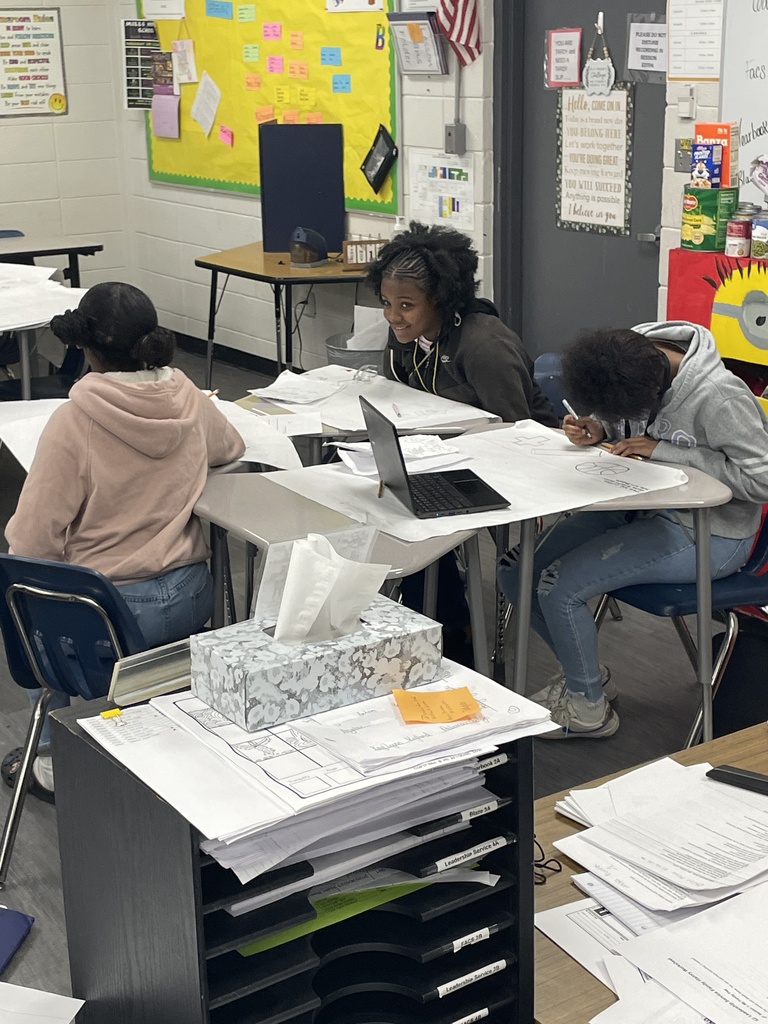 Family and consumer science class working on family tree pic 2