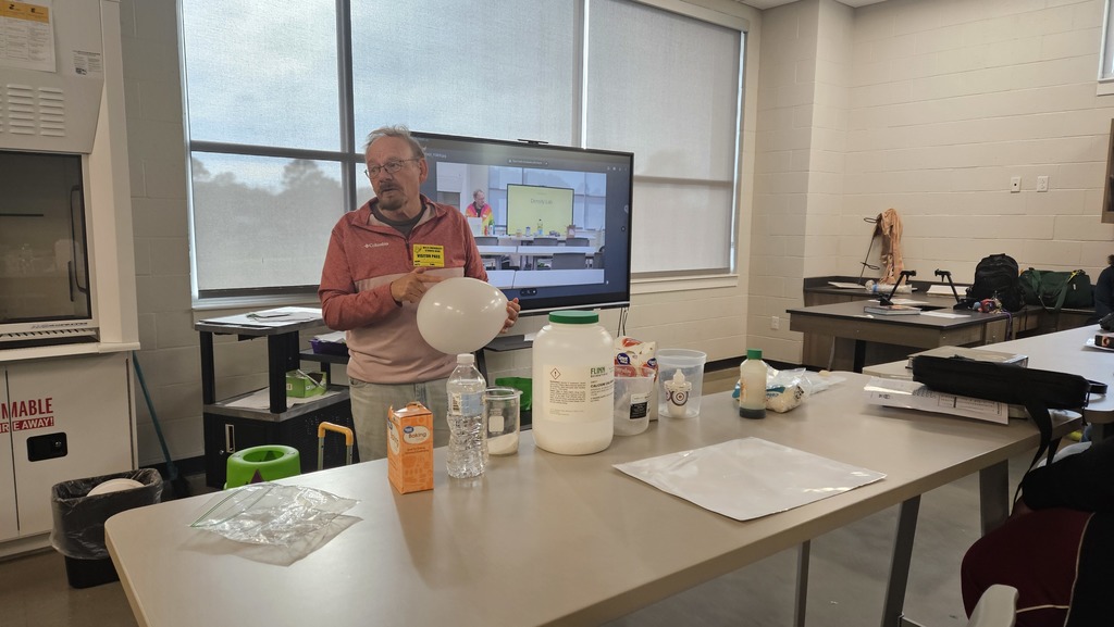 Guest scientist doing experiment