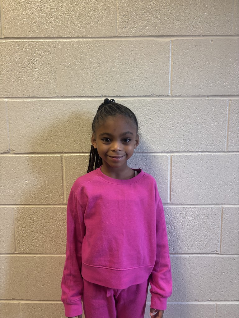 Image of First Grade Student who was nominated for Student of the Month 
