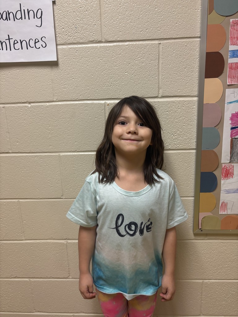 Image of Kindergarten Student who was nominated for Student of the Month.