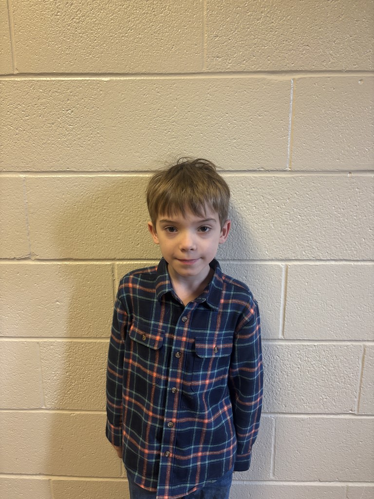 Image of Second Grade Student who was nominated for Student of the Month. 
