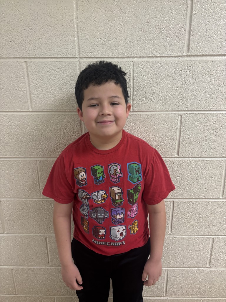 Image of Third Grade Student who was nominated for Student of the Month