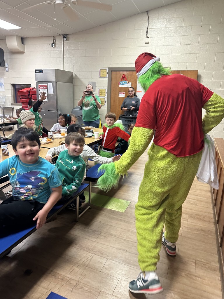 image of the grinch greeting kindergarten students