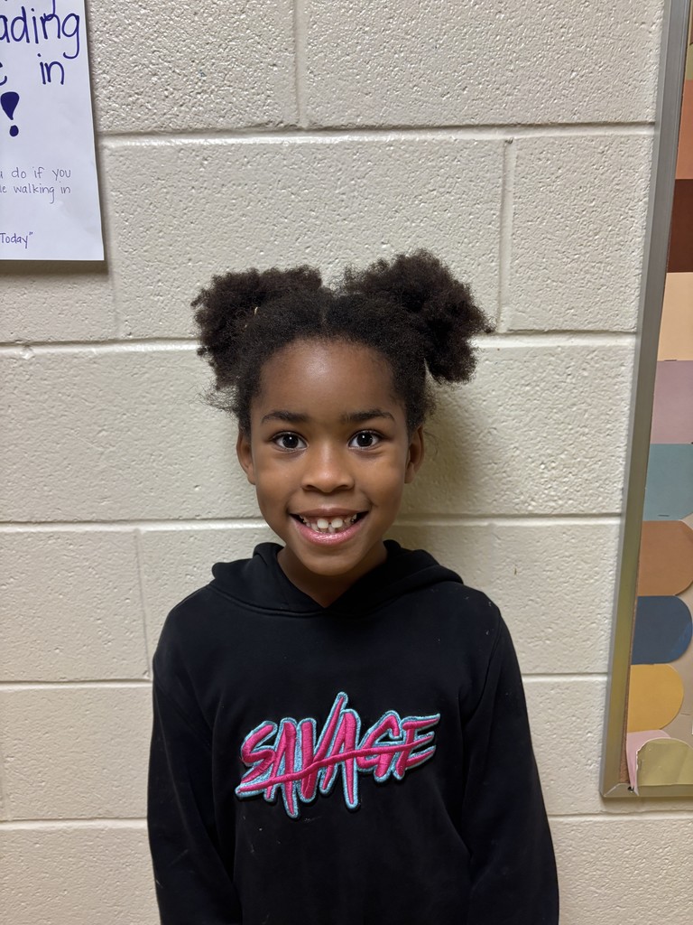 First Grade student who was nominated for Student of the Month. 