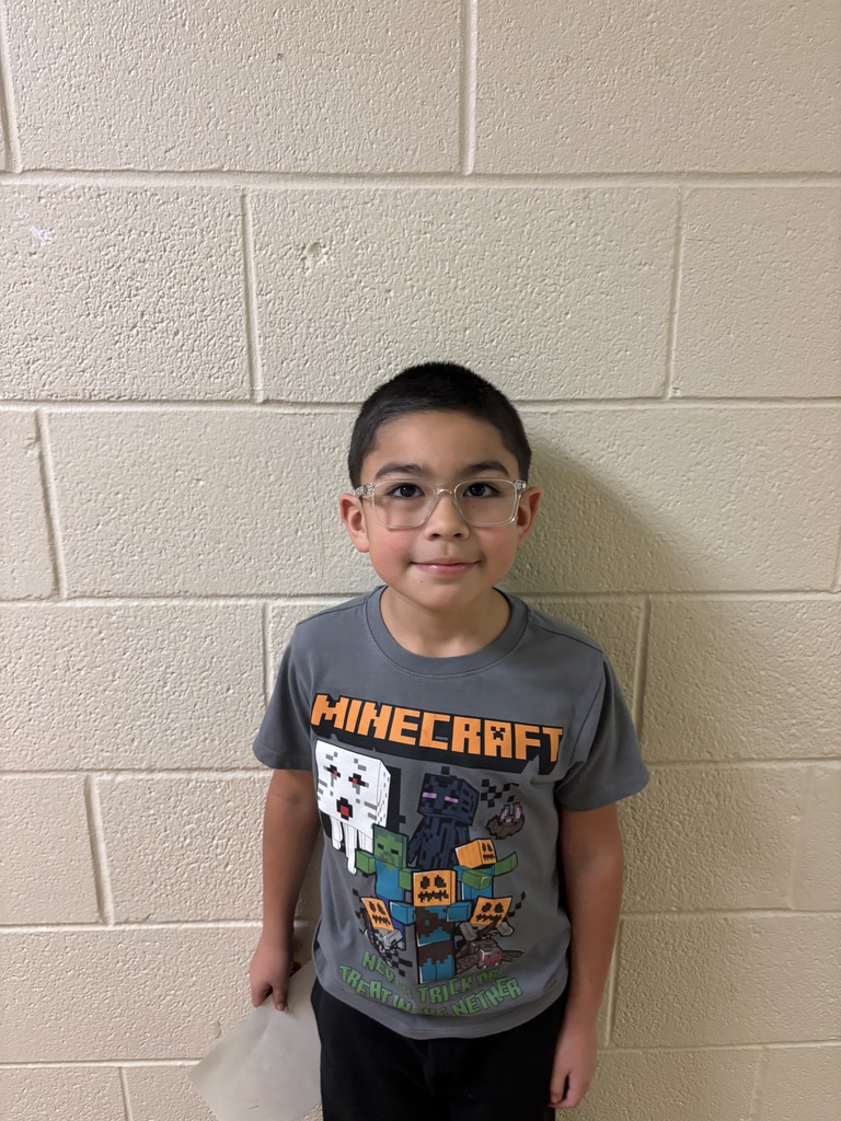 First Grade student who was nominated for Student of the Month. 