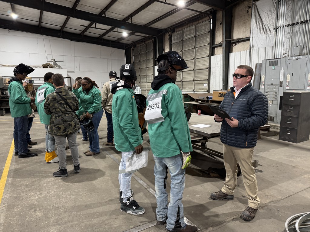 Welding students at Lexicon on industry tour