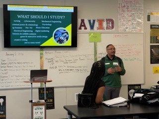 Guest speaker in AVID class