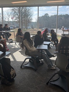 Students listening to guest speaker