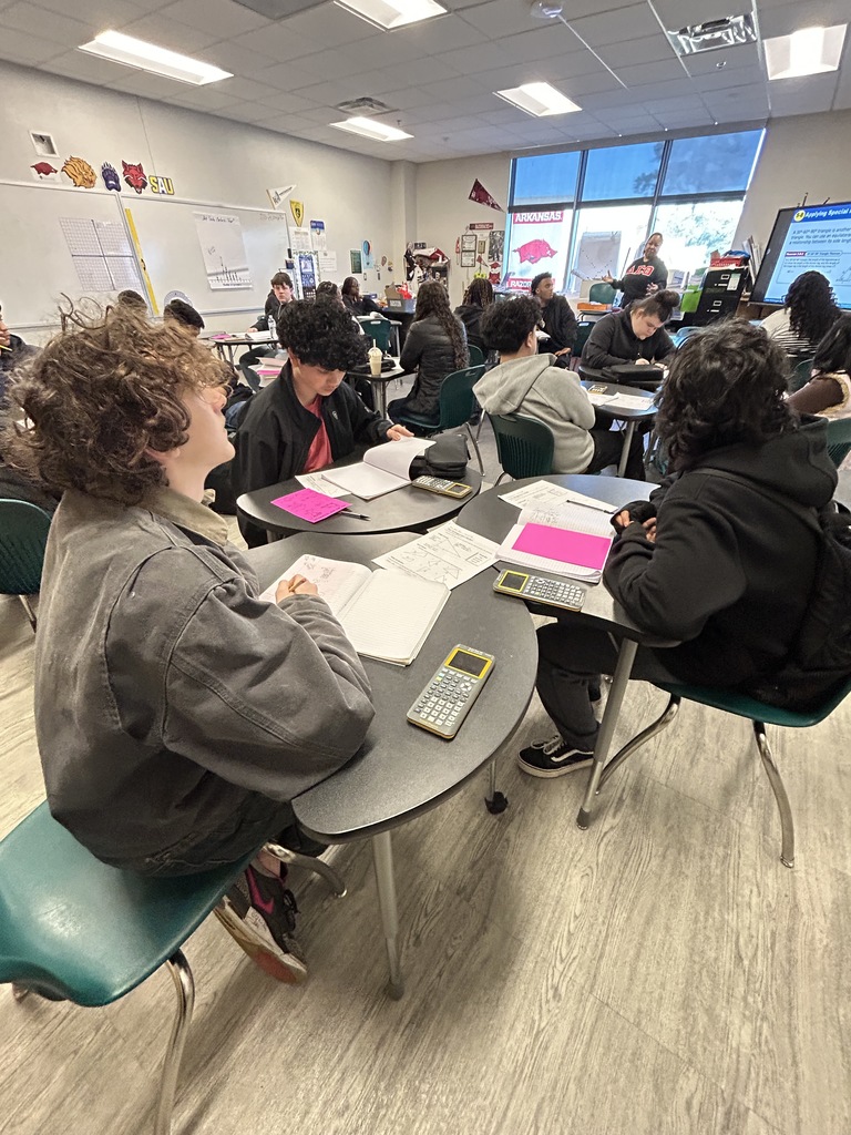 Students in math class