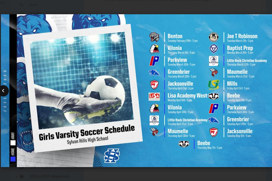Girls Soccer Schedule