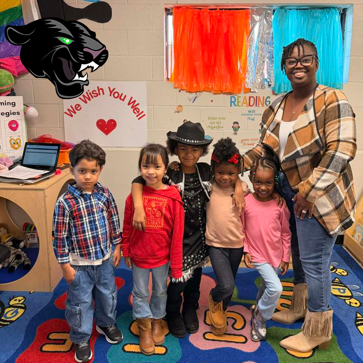 Harris Elementary students dressed up for saddle up for reading day.