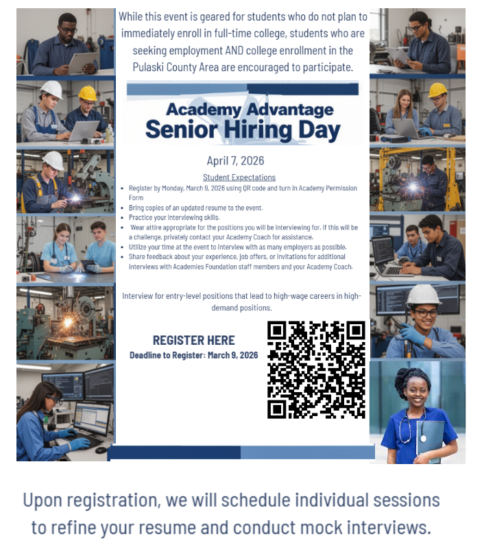 Flyer for Senior Hiring Day
