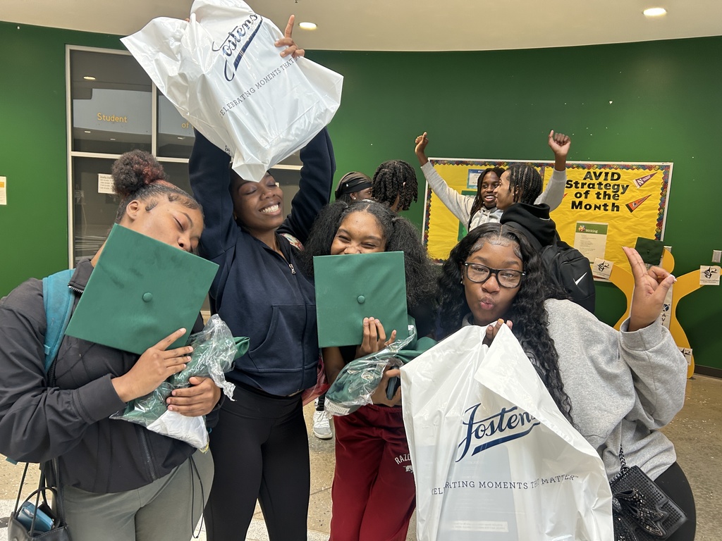 Seniors getting caps and gowns