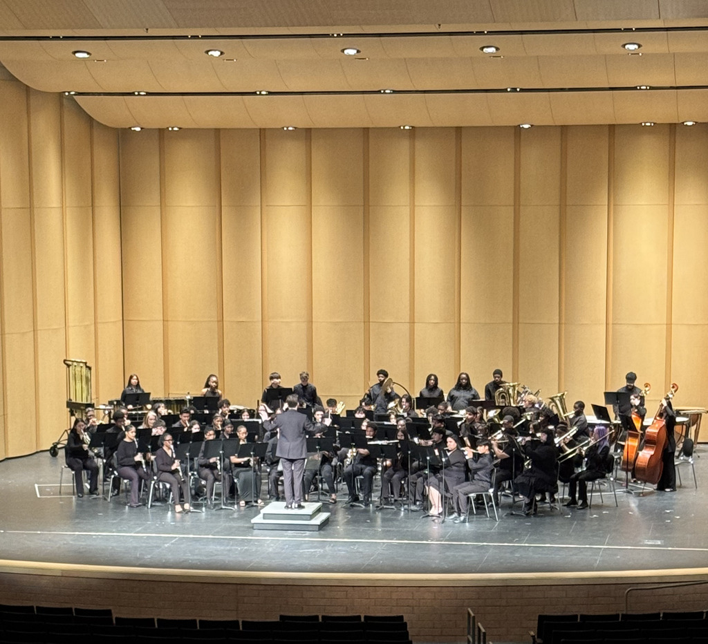 The MUSHS band performing during the 2026 Assessment at the Maumelle High Peforming Arts Center