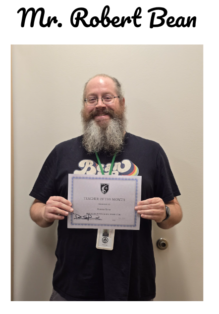 Photo of teacher with certificate