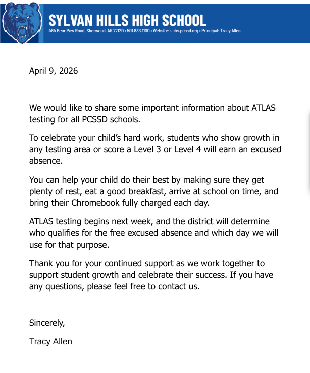 ATLAS Testing Spring 2026