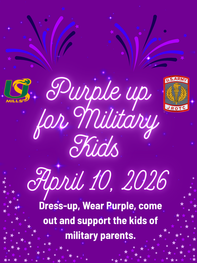 Flyer for Purple up for Military kids