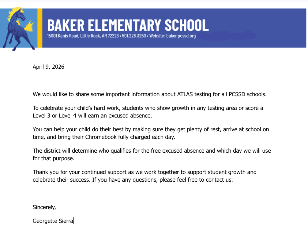 District Testing Incentive.