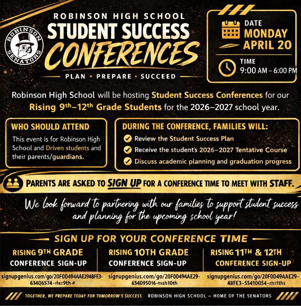 RHS Student Success Conferences for 2026-2027 school year!