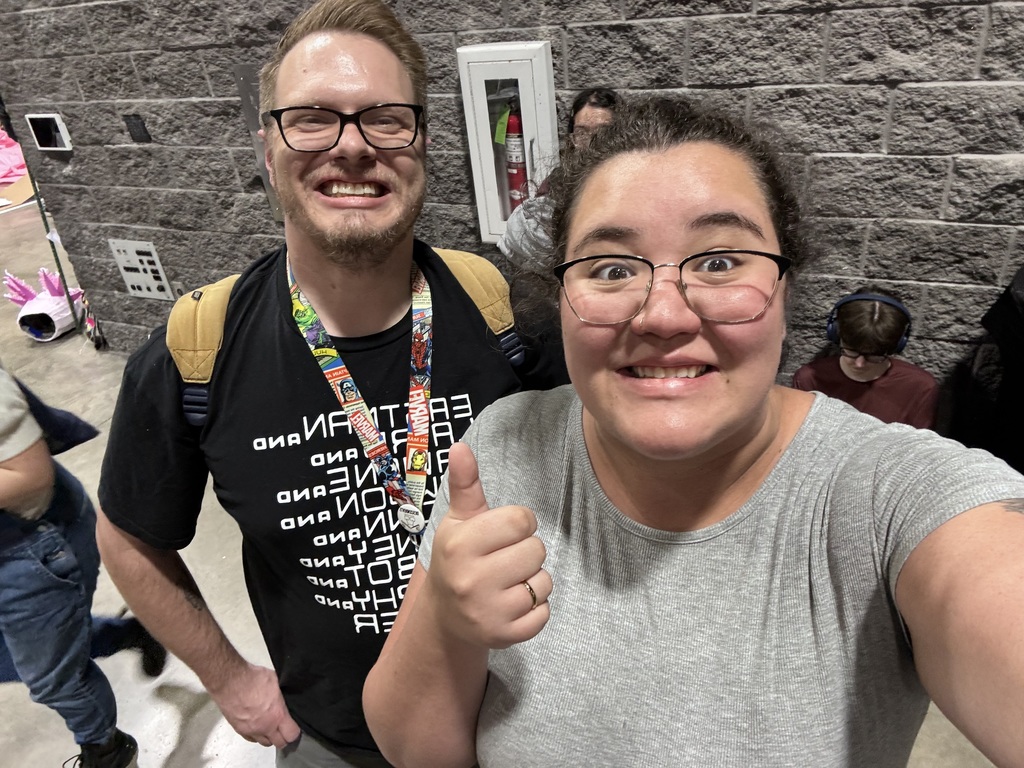 Mrs. Tabor and Mr. Swaty celebrate the AYAA winners!