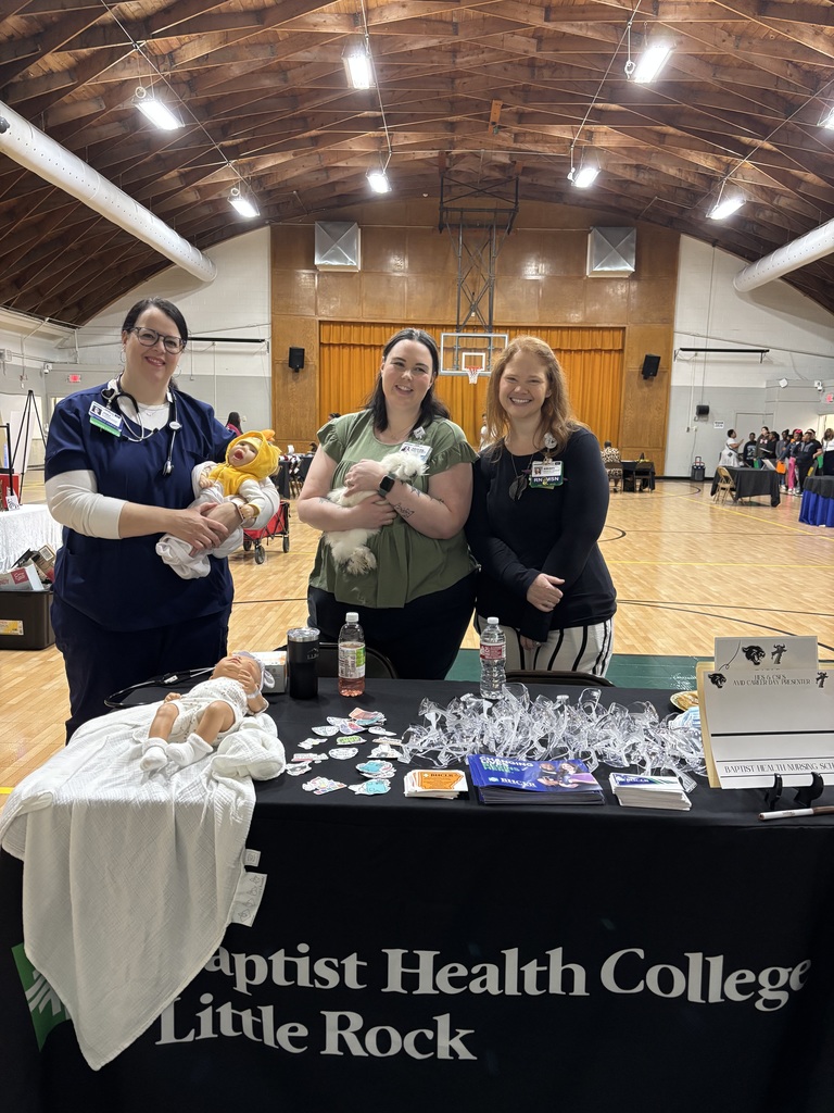 Baptist Health College came to teach students about nursing careers.