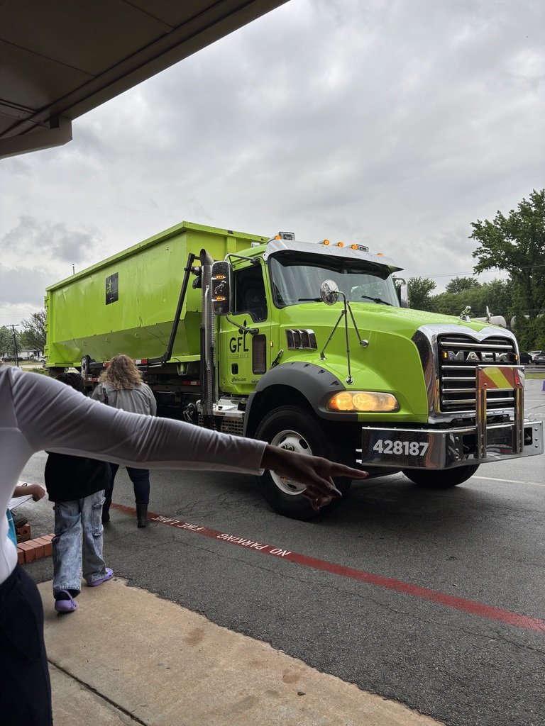 GLF brought out one of the big trucks for students to see!