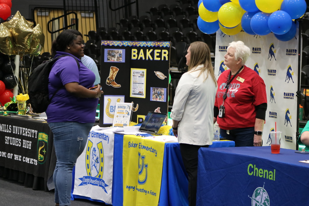 Baker Elementary table talking