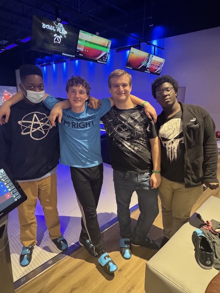 Students in bowling lanes