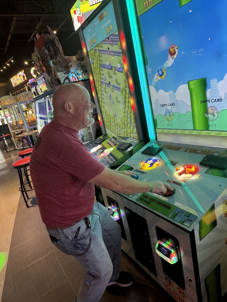 Teacher at video game
