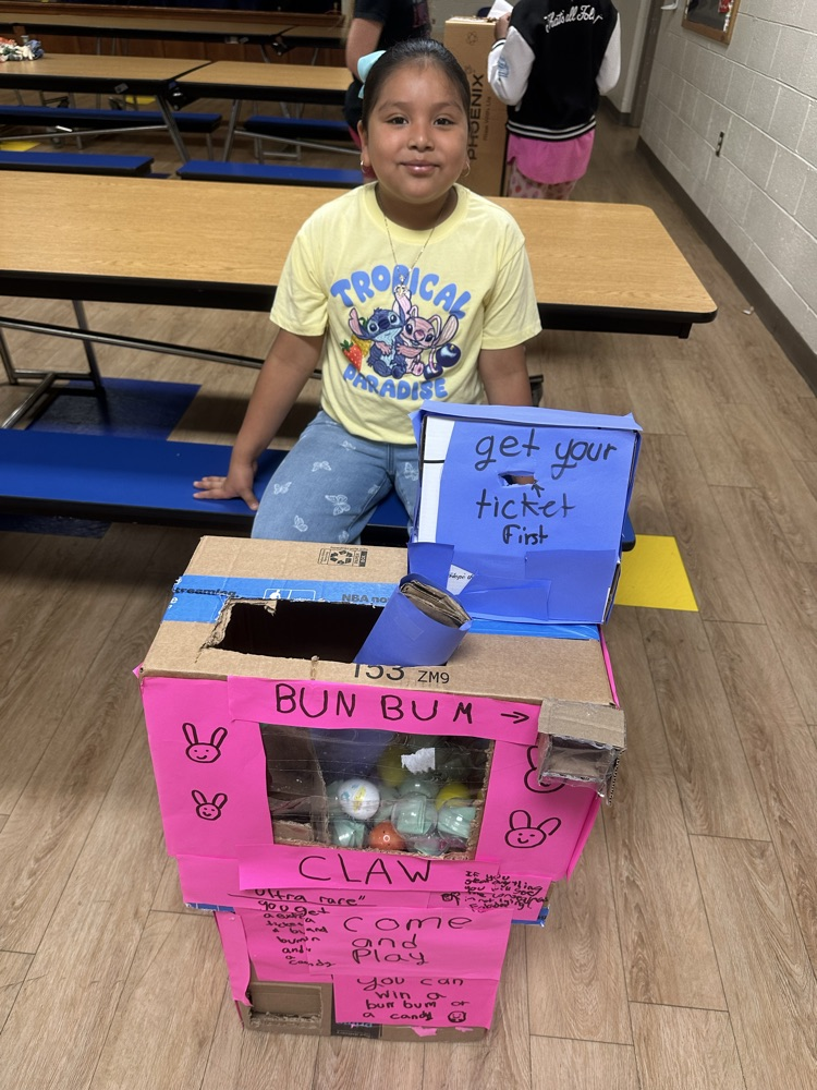 4th grade student with her Bun Bum Machine