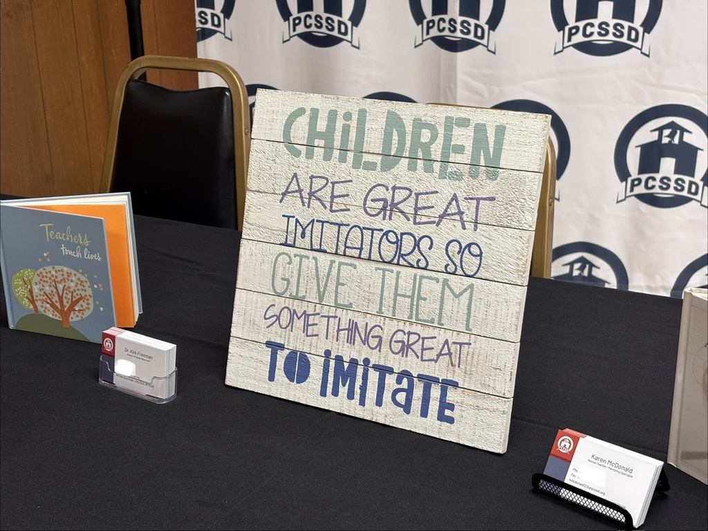 Table with sign