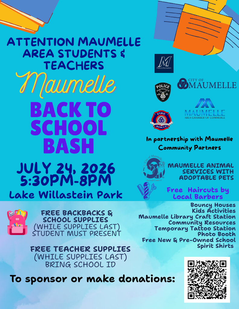 Back to school bash on July 24 from 5:30 pm to 8 pm at Lake Willastein Park