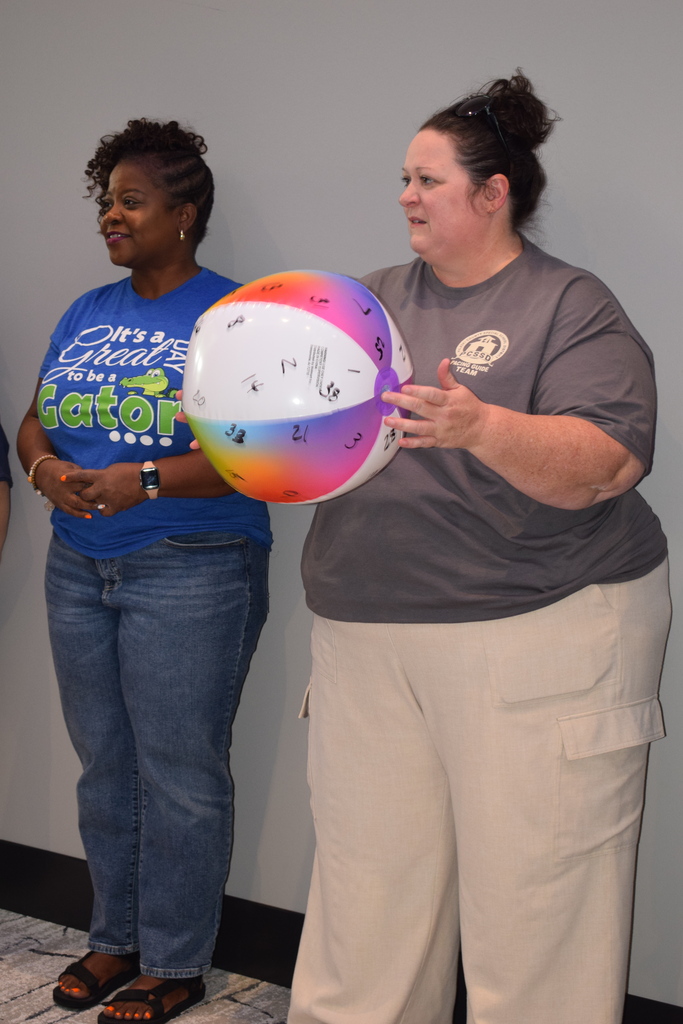 Group activity with beach ball